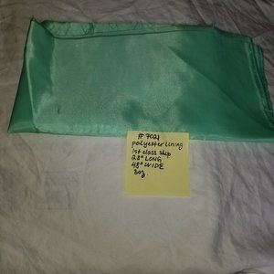 #7021 New Light Green Polyester Lining Cut of Fabric. Beautiful fabric.